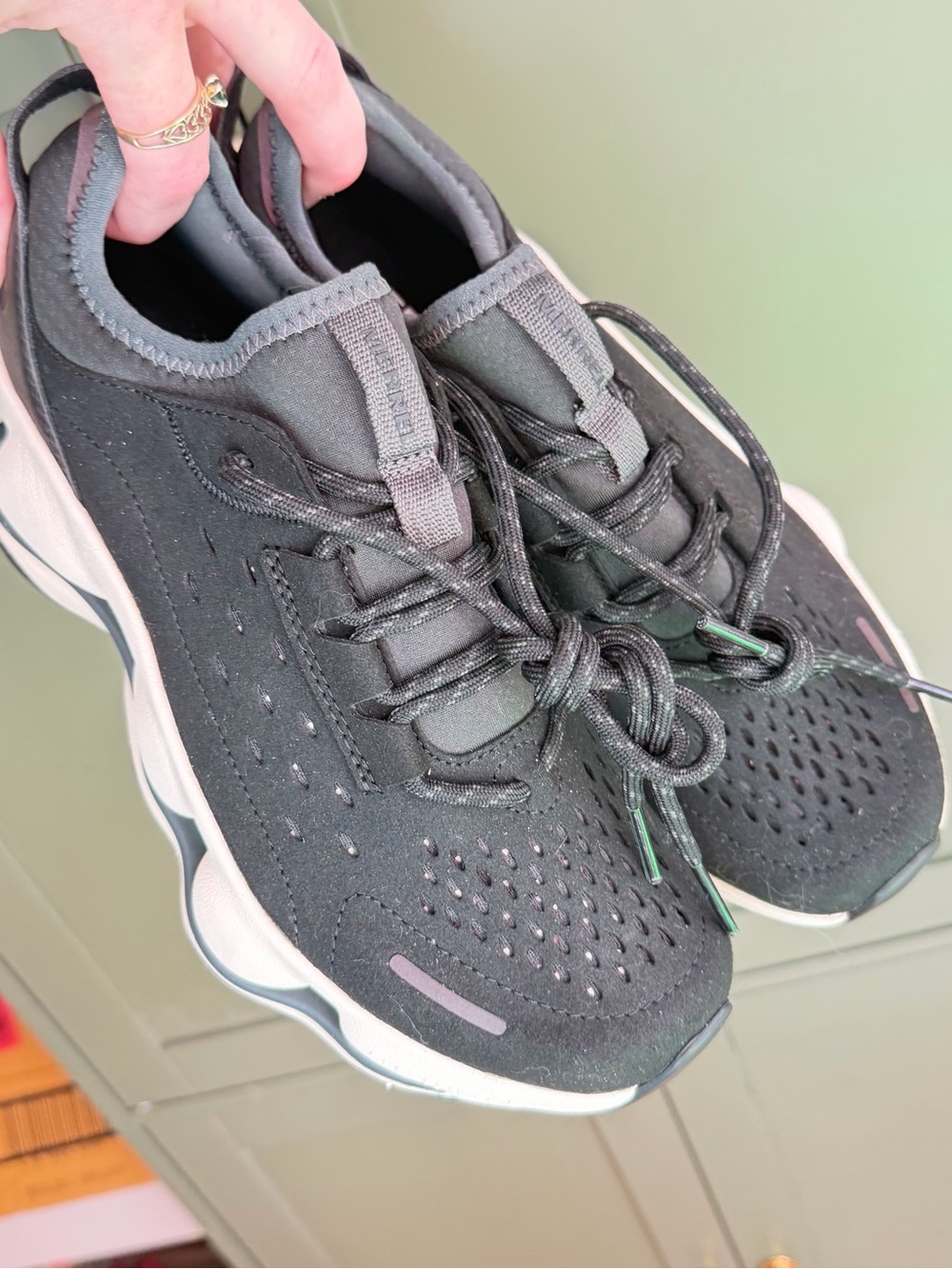 Merrell Hiking SpeedArc Trek Sneakers - Black and Cream.